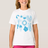 Summertime-pictogrammen T-shirt (Voorkant)
