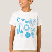 Summertime-pictogrammen T-shirt (Voorkant)