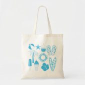 Summertime-pictogrammen Tote Bag (Voorkant)