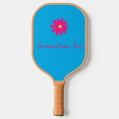 Summertime Pink Flower Pickleball Paddle (Achterkant)