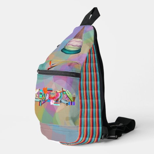 Summertime Print Cut Sew Bag Sling Bag (Rechterhoek)