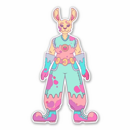 Summertime Rabbit Sticker (Voorkant)