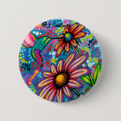 "Summertime" Ronde Button 5,7 Cm (Voorkant)