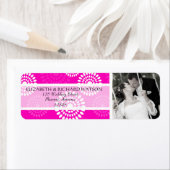 Summertime roze bloem Weddenschap Etiket (Insitu)