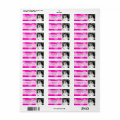 Summertime roze bloem Weddenschap Etiket (Full Sheet)