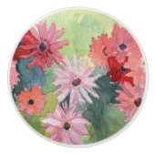 Summertime roze en groene keramische knop (Voorkant)