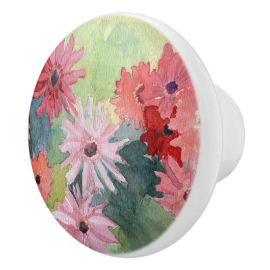 Summertime roze en groene keramische knop (Rechts)