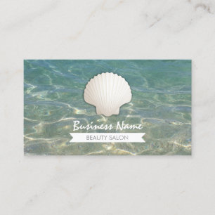 Summertime Seashell Beauty Salon Visitekaartjes