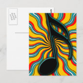 Summertime Semiquaver - 16e muziekkensymbool Briefkaart (Voorkant / Achterkant)