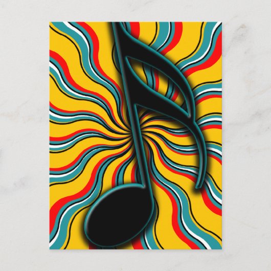 Summertime Semiquaver - 16e muziekkensymbool Briefkaart (Voorkant)
