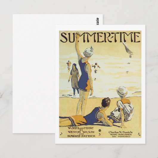 Summertime  Songbook Hoesje Briefkaart (Voorkant / Achterkant)