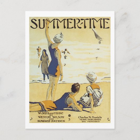 Summertime  Songbook Hoesje Briefkaart (Voorkant)