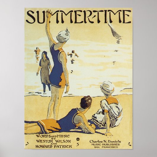 Summertime  Songbook Hoesje Poster (Voorkant)