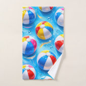 Summertime splash beach ball, premium hand and bat bad handdoek (Handdoek)