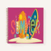 Summertime State of Mind Schattige spiraal Notitie Notitieboek (Voorkant)