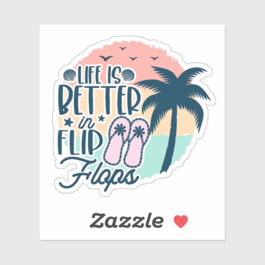 Summertime, strandvibes, vacature quote sticker (Vel)