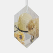 Summertime Sunflower Bunny Glas Ornament (Voorkant Rechts)
