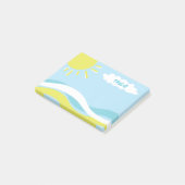 Summertime Sunshine Fun gepersonaliseerd Post-it® Notes (Schuin)