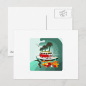 Summertime Surfing. Briefkaart (Voorkant / Achterkant)