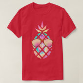 Summertime Tropische ananas van astel met schouder T-shirt (Design voorkant)
