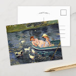 Summertime Twee | Mary Cassatt Briefkaart<br><div class="desc">Summertime 2 (1894) door de Amerikaanse impressionist Mary Cassatt. Origineel kunstwerk is een oliesschilderij op canvas dat een portret van 2 vrouwen op een boot omringd door eenden toont. Gebruik de ontwerphulpmiddelen om douanetekst toe te voegen of het afbeelding te personaliseren.</div>
