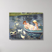 Summertime Twee | Mary Cassatt Canvas Afdruk (Voorkant)