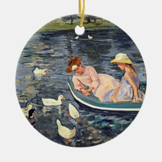 Summertime Twee | Mary Cassatt Keramisch Ornament (Voorkant)