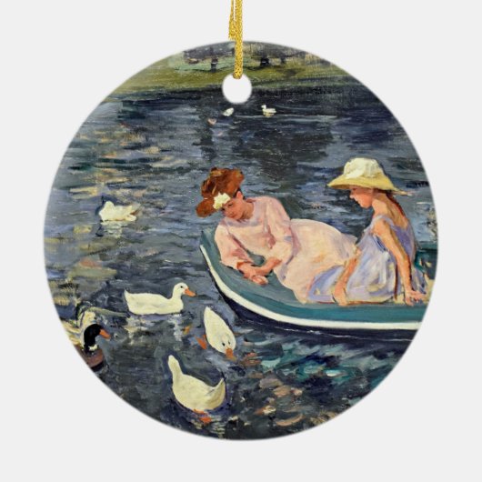Summertime Twee | Mary Cassatt Keramisch Ornament (Achterkant)