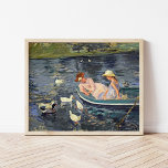 Summertime Twee | Mary Cassatt Poster<br><div class="desc">Summertime 2 (1894) door de Amerikaanse impressionist Mary Cassatt. Origineel kunstwerk is een oliesschilderij op canvas dat een portret van 2 vrouwen op een boot omringd door eenden toont. Gebruik de ontwerphulpmiddelen om douanetekst toe te voegen of het afbeelding te personaliseren.</div>