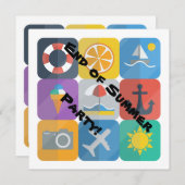 Summertime Uitnodiging (Voorkant / Achterkant)