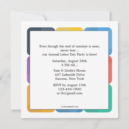 Summertime Uitnodiging (Achterkant)