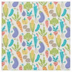 Summertime vegetable Pattern Stof