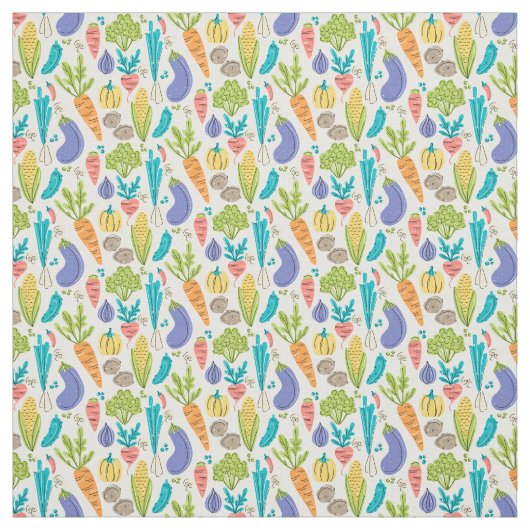 Summertime vegetable Pattern Stof (Swatch)