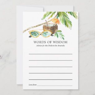 Summertime Vrijgezellenfeest Bingo Advieskaart