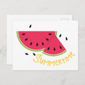 Summertime Watermeloen Briefkaart (Voorkant / Achterkant)