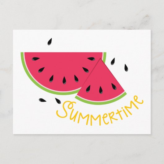 Summertime Watermeloen Briefkaart (Voorkant)
