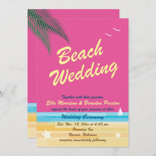 Summertime Weddenschap Kaart (Voorkant / Achterkant)