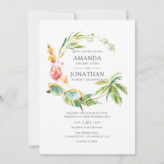 Summertime Wedding Kaart (Voorkant)