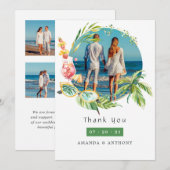 Summertime Wedding Photo Collage Bedankkaart (Voorkant / Achterkant)