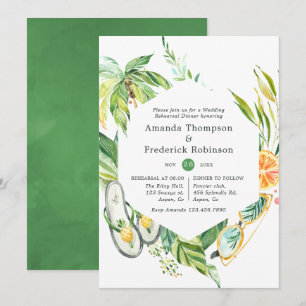 Summertime Wedding Rehearsal Dinner Kaart