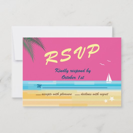 Summertime Wedding RSVP (Achterkant)