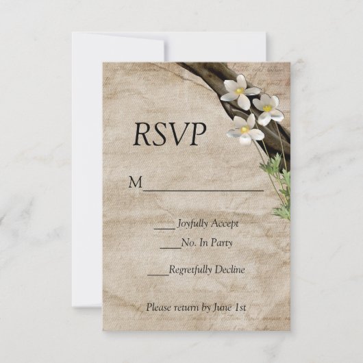 Summertime Wedding RSVP Kaartje (Voorkant)