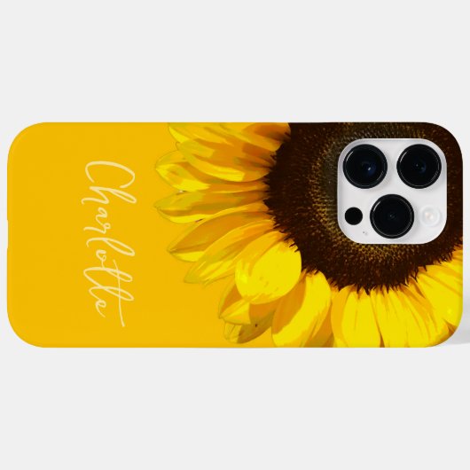 Summertime Yellow Sunflower  naam Case-Mate iPhone Case (Achterkant (horizontaal))
