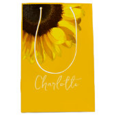 Summertime Yellow Sunflower  naam Medium Cadeauzakje (Voorkant)