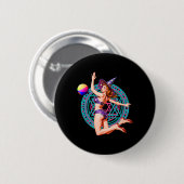 Summerween Beach LL Pin-up Y Witch Halloween Magic Ronde Button 5,7 Cm (Voorkant /achterkant)