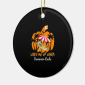 Summerween Beach Pompoen Skelet Grappig Halloween Keramisch Ornament (Links)