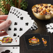 Summerween Beach Pompoen Skelet Grappig Halloween Pokerkaarten (Insitu)