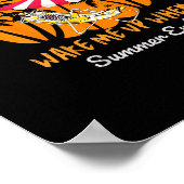 Summerween Beach Pompoen Skelet Grappig Halloween Poster (Hoek)