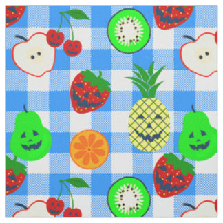 summerween blauwe halloween jack o'lantern fruit stof