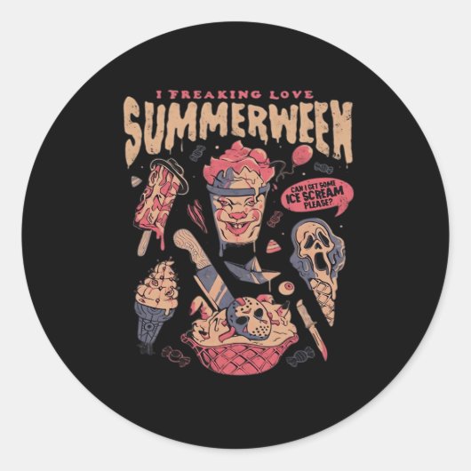 Summerween Classic Meme Ronde Sticker (Voorkant)